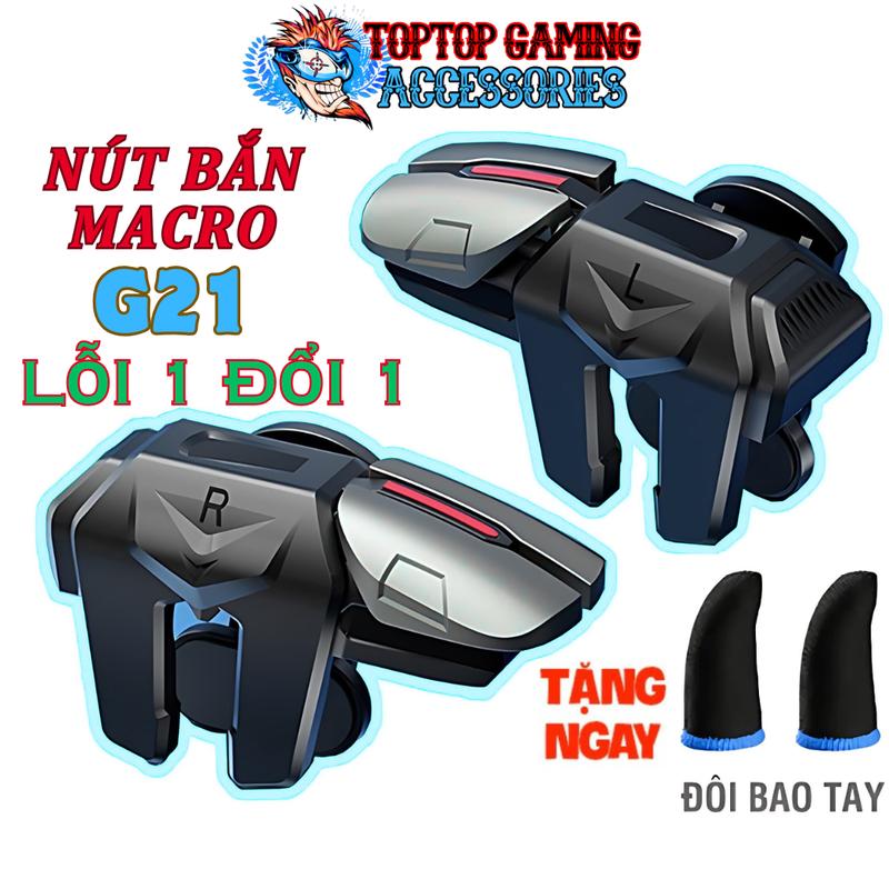 Nút Bắn PUBG G21 Nút Bấm Chơi Game 6Ngón Chất Liệu ABS & Hợp Kim Cho Game FPS PUBG Mobile Free Fire Phụ Kiện Điện Thoại