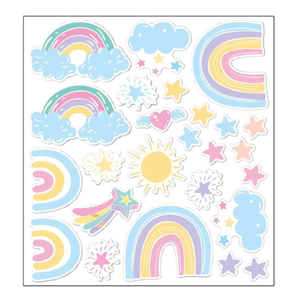 Decorative Stickers Rainbow Removable for Decoration Kids Child Decorate Pvc 28X26CM