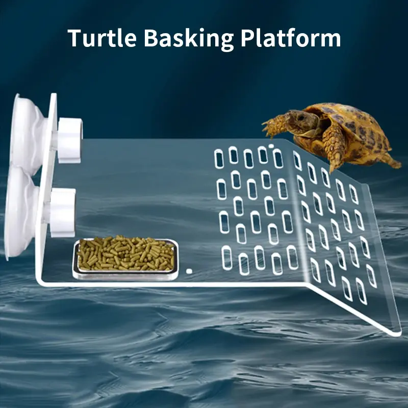 Climbing Platform, tail stand, rest platform, floating island, fish tank decoration accessories, wheel turtle design