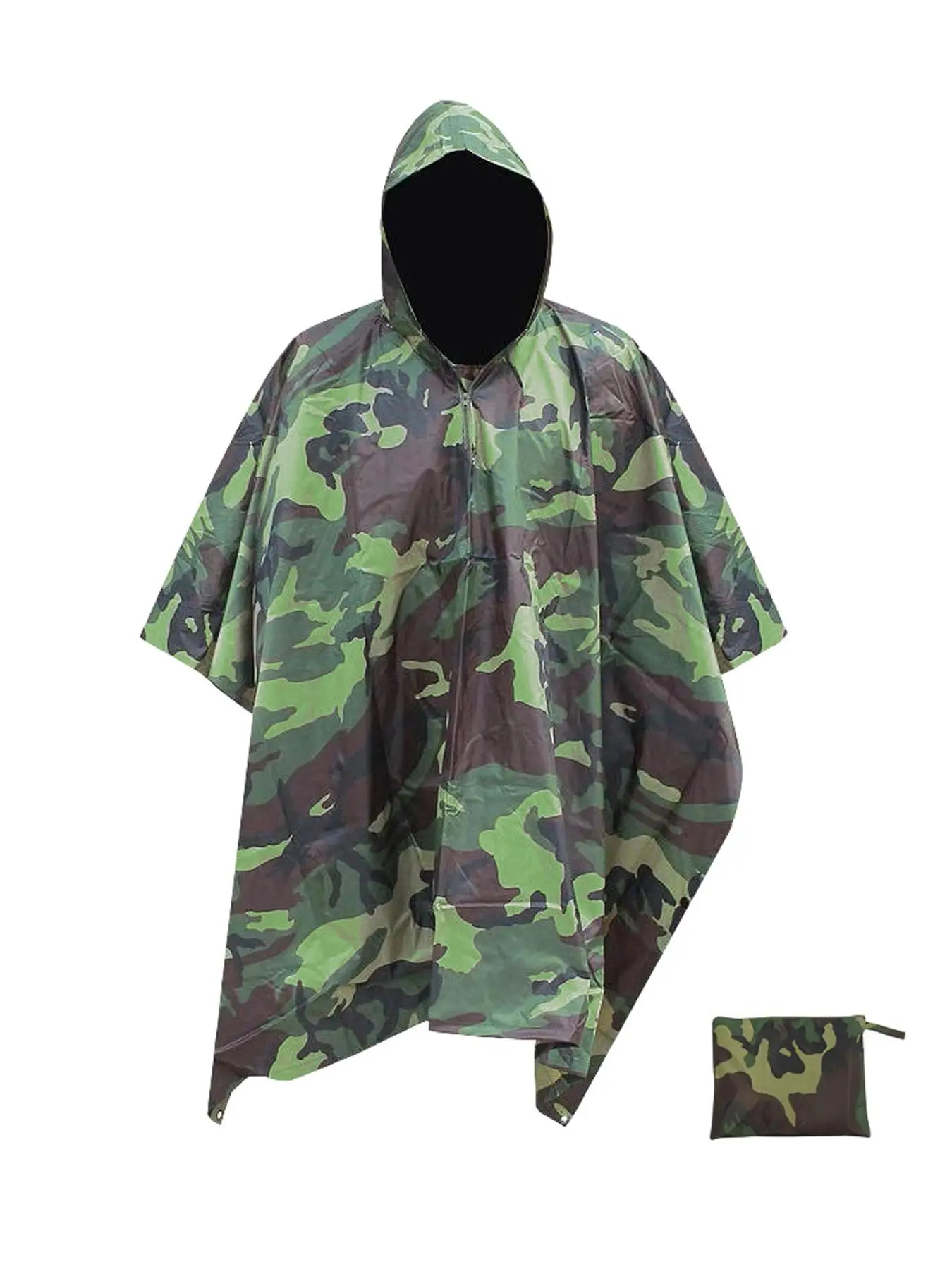 Outdoor 3-in-1 Jungle Multifunctional Waterproof Raincoat, Windproof Hooded Raincoat, Hooded Raincoat for Outdoor Activities