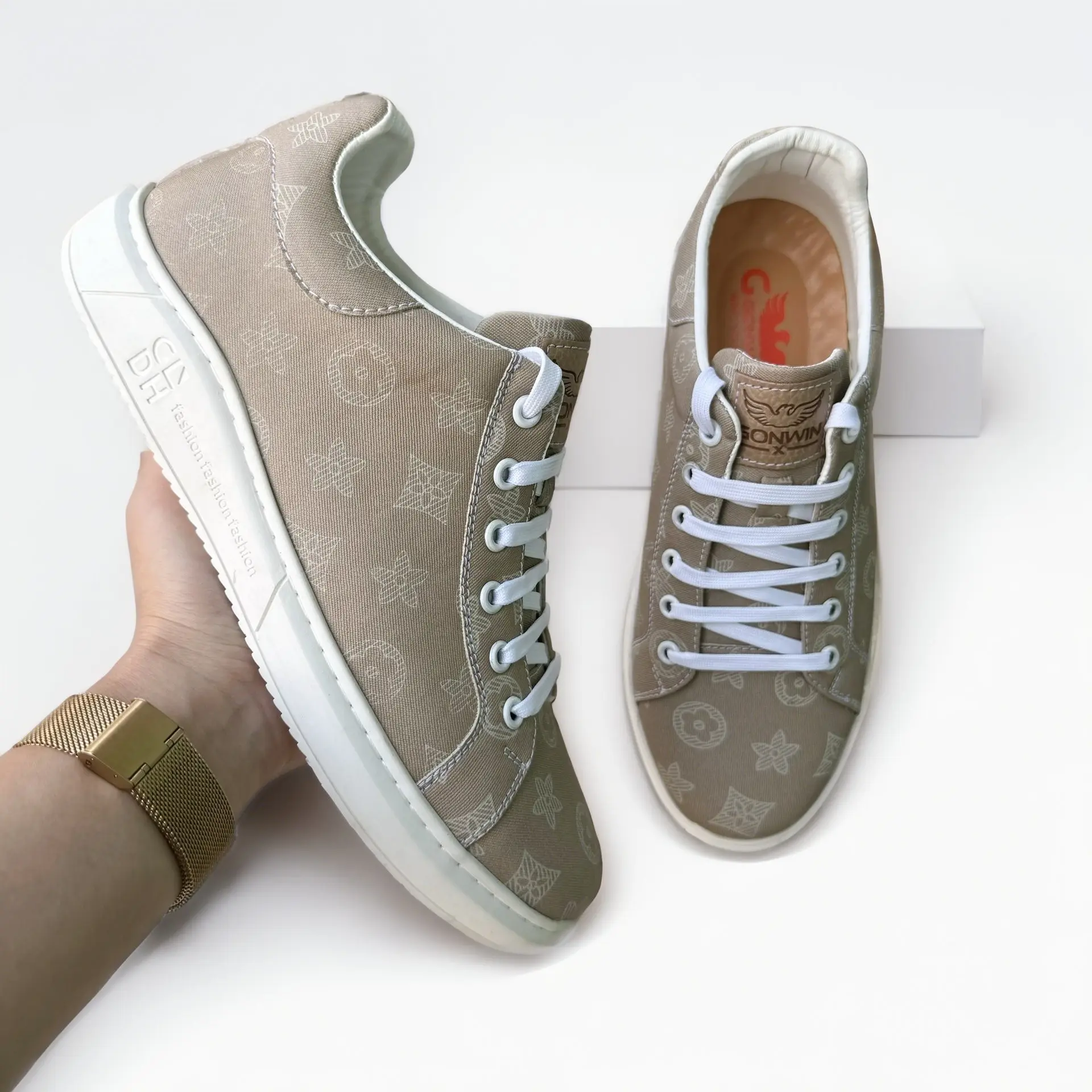 Giày nam, Giày thể thao nam, Giày Sneaker Nam Cao Cấp GA08 Chất Liệu Da Microfiber, Đế Cau Su Nguyên Khối Cực Kỳ êm chân, thoáng khí, dây thắt nút, Thích Hợp 4 Mùa, giày chống trơn trượt tốt, phù hợp mọi địa hình Shoes Cao Su