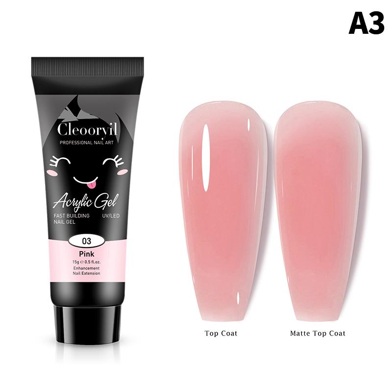 Product Introduction of 15ML Multicolor Poly Nail Polish Gel Acrylic Extension Glue Professional Semi Permanent Resin Art Crystal Nail Glue Durable Nail Art Nail Care Uv Cutics Manicure Cosmetic 37