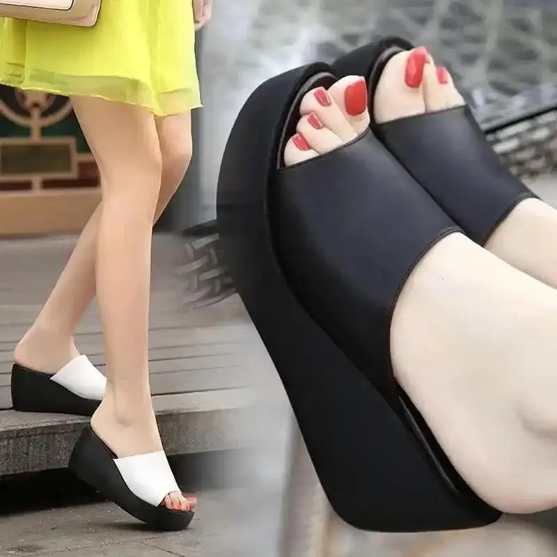 Sandal Wedges Wanita 2024 sendal cewek Hak Tinggi