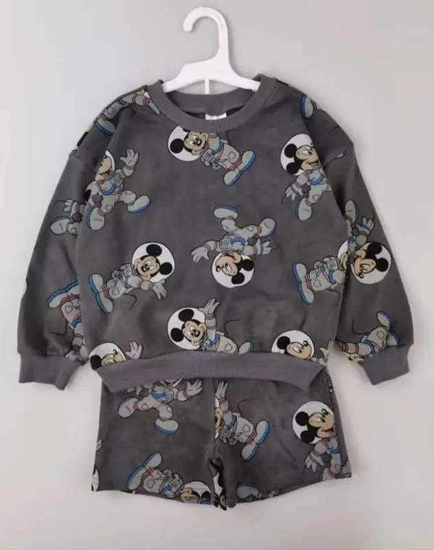 Clay Kids - Setelan sweater lengan panjang celana pendek unisex import 4