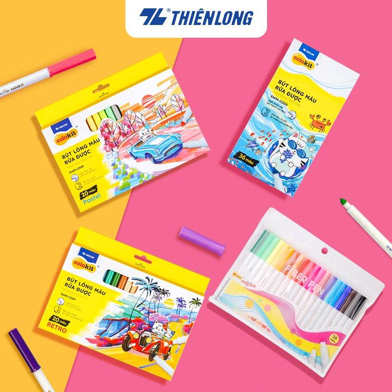 Combo mỹ thuật 96 cây Fiber Pen Thiên Long Colokit
