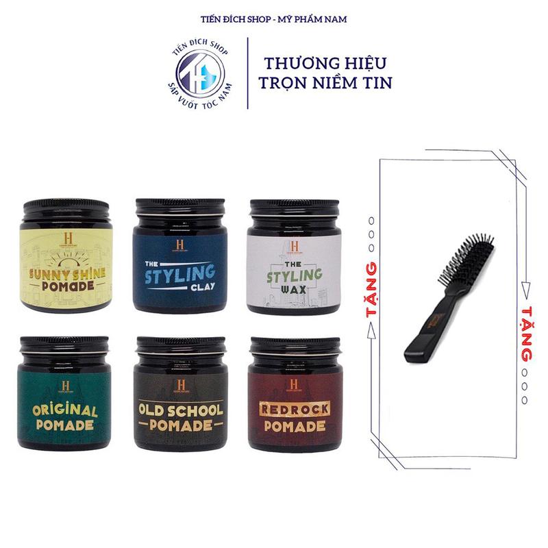 [CHÍNH HÃNG] SAIGON HUSTLER - Sáp vuốt tóc Styling Wax , Sunny Shine , Old School , Red Rock , Original , Styling Clay 118ml Việt Nam + Tặng lược Chaoba cao cấp Pomade
