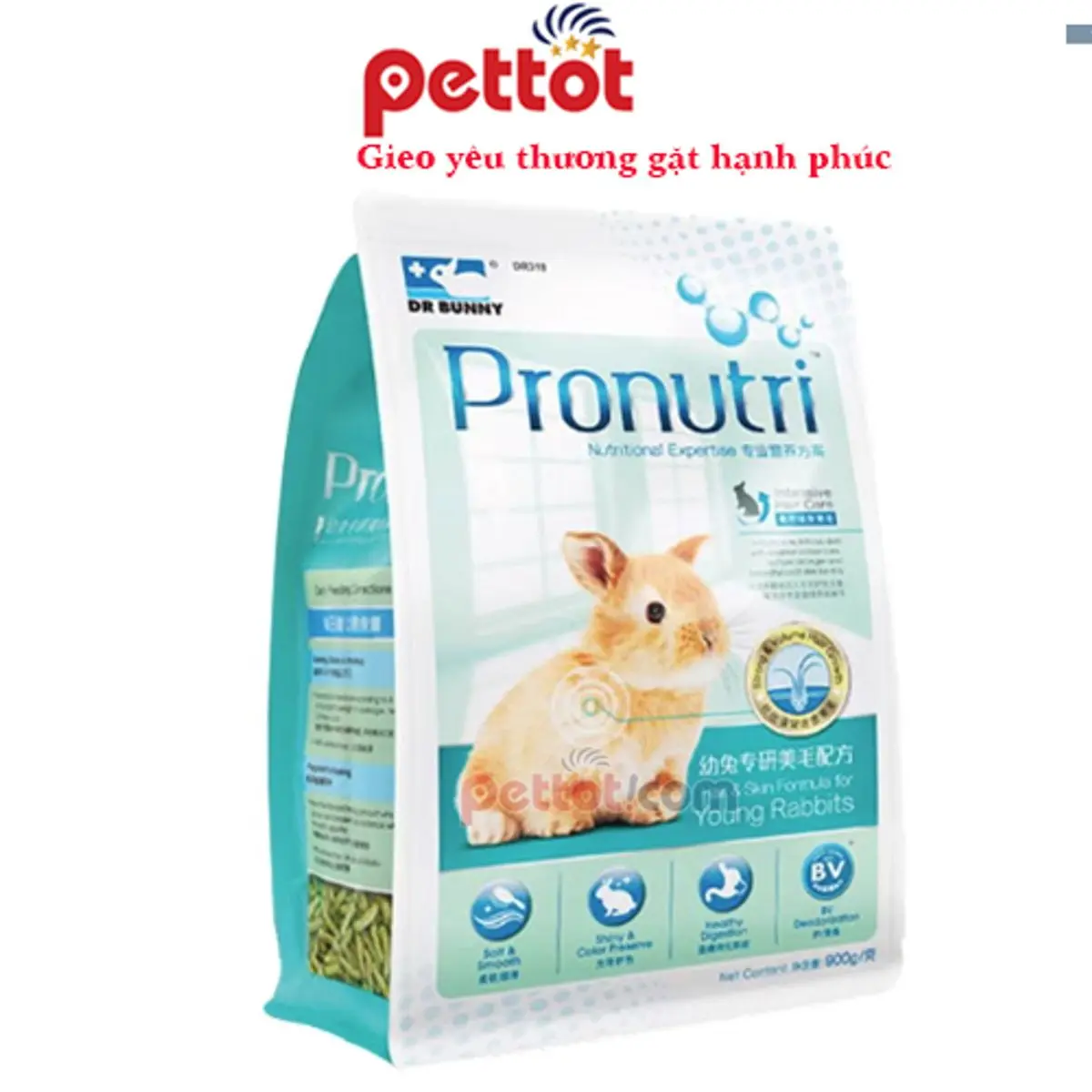 Thức ăn cho thỏ con Pronutri 900G cung cấp đủ dinh dưỡng giúp đẹp lông khỏe mạnh