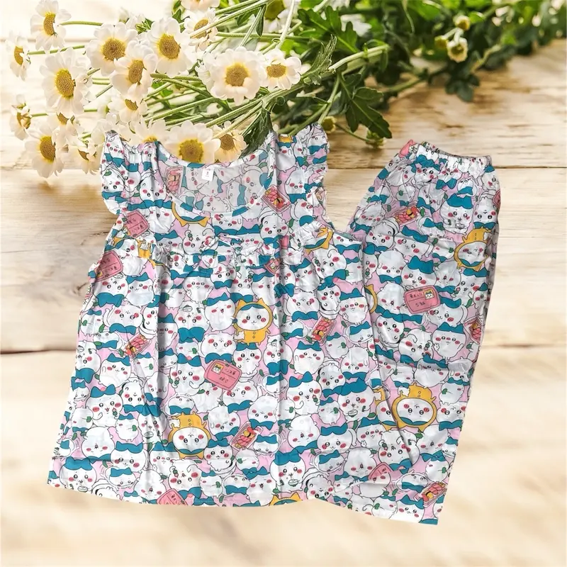 Size 3 (55 _60kg)BỘ TAY CÁNH TIÊN QUẦN LỬNG/có 2 túi Tole lanh 2 da người lớn Nữ 6
