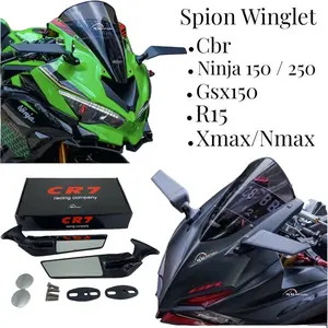 Spion Winglet Fairing Slim Besi V1 V2 Motor Moge Cbr R15 Ninja R25 Mt25 Zx10r Racing Motorcycle Sporty