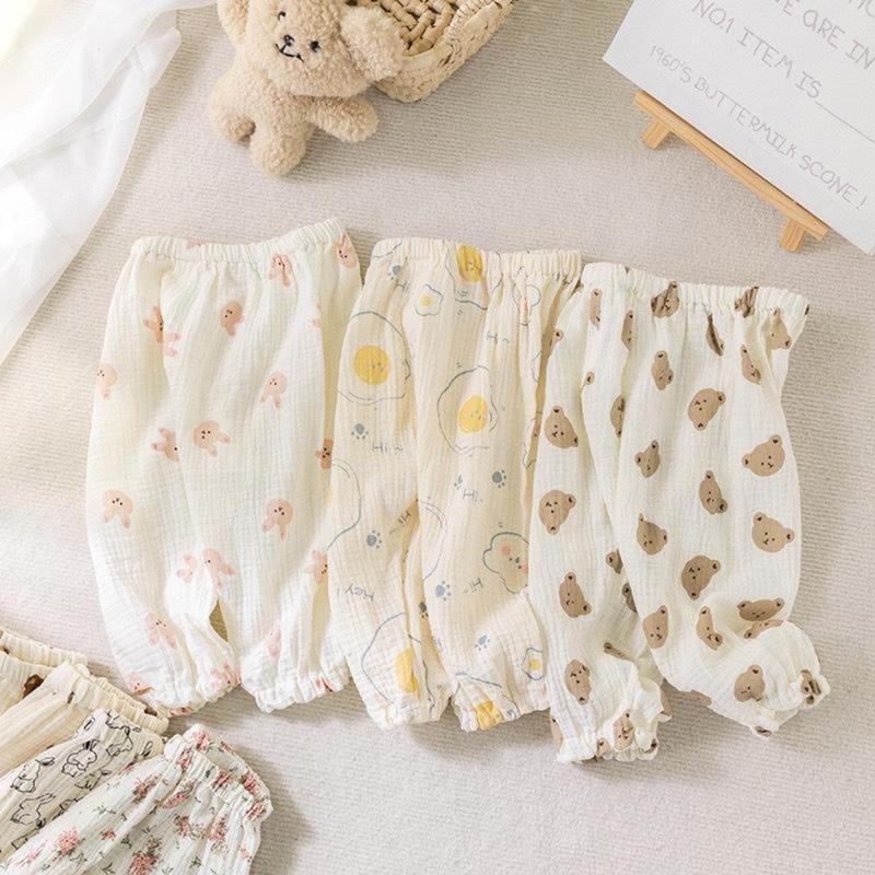 Quần bomber chất xô muslin cao cấp cho bé trai bé gái