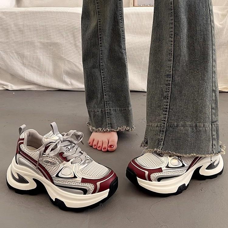 Dad Shoes Đế Dày, Dễ Phối Đồ Siêu Hot, Dành Cho Nữ, Thích Hợp Cho Mùa Lò Xo Và Mùa Thu, Tăng Chiều Cao Nhỏ Hàng Châu Âu Tuyệt Vời, Giày Thường Ngày Thể Thao, Hàng Mới Về 2024 3