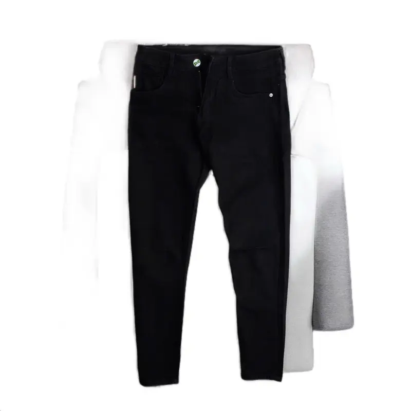 Đen tuyền trơn mã 10 quần jean nam co giãn