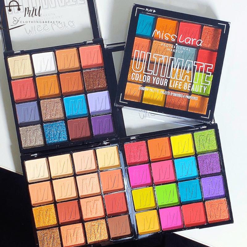Bảng Phấn Mắt 16 Màu Lì Và Ánh Ngọc Trai Kháng Nước Không Dễ Phai Màu Miss Lara
