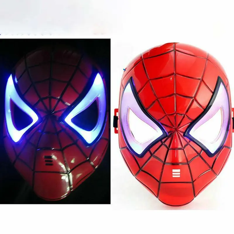 Mặt nạ hóa trang Spider Man  - mặt nạ người nhện có đèn LED - Smart Baby Toys mặt  nạ 0