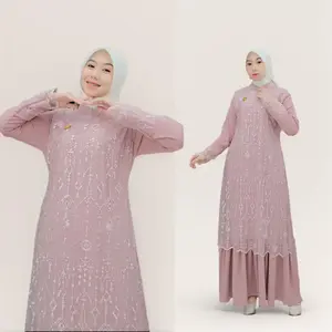 ZAFIYA DRESS FASHIONABLE DAN TRENDY / GAMIS BROKAT TERBARU / DRESS SIMPLE DAN ELEGANT