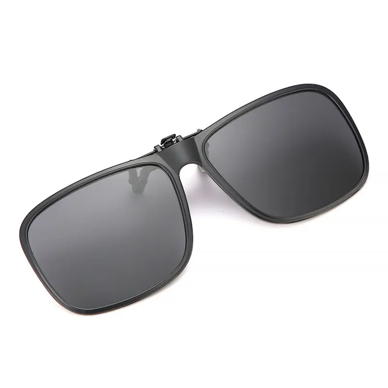 1 Pc Single Clipping Polarized Rectangle Sunglasses Lenses For Myopia Hyperopia Eyeglasses Extra Clip On Sunlens Flip-up Clip