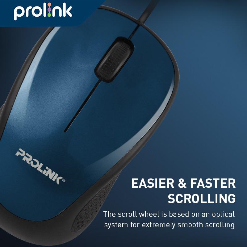 Prolink Mouse Wired Cable l 3 buttons l USB Optical 1200DPI l PMO630U 1