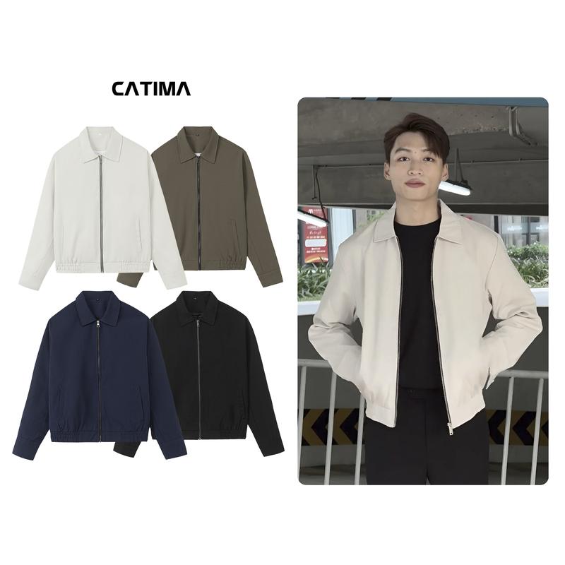 Áo Khoác Zip Kaki Catima Form Reguler Lót Gió Nam Nữ AK22 áo khoac nam