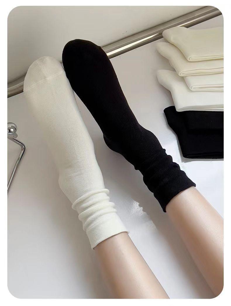 Product Introduction of Tất Chống Hôi, Màu Trắng Sữa, Dành Cho Nữ, Thích Hợp Cho Mùa Xuân Và Mùa Thu, Dễ Phối Đồ Tất Bó, Có Tay Áo Gót Chân, Bốt, Tất Sốt vớ  sheer tất  lưới  đen  nữ tất  lưới tất  chân  nữ 10