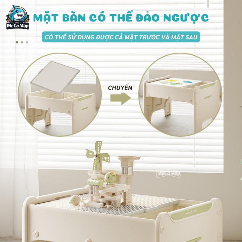 Bộ Bàn Ghế Đa Năng Pakey, Set Bàn Chơi Xếp Hình Nhựa Nguyên Sinh Cao Cấp Kèm 389 Chi Tiết + Bảng Vẽ Tiện Lợi 4