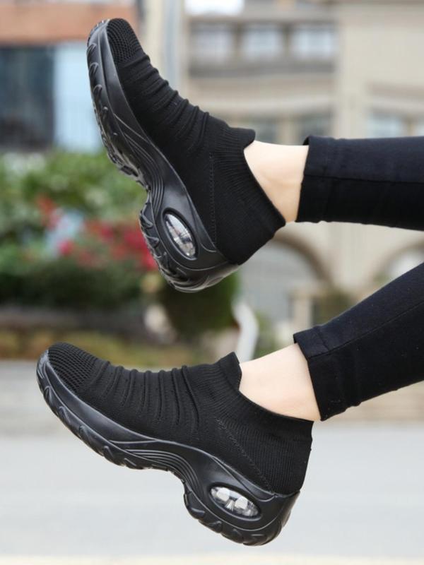 Women's Simple Leisure Style Design Plain Breathable Comfortable Sports Running Shoes, Casual Versatile Outdoor Slip on Sneakers & Trainers, All-match Commuter Shoes for Work & Daily Wear 2