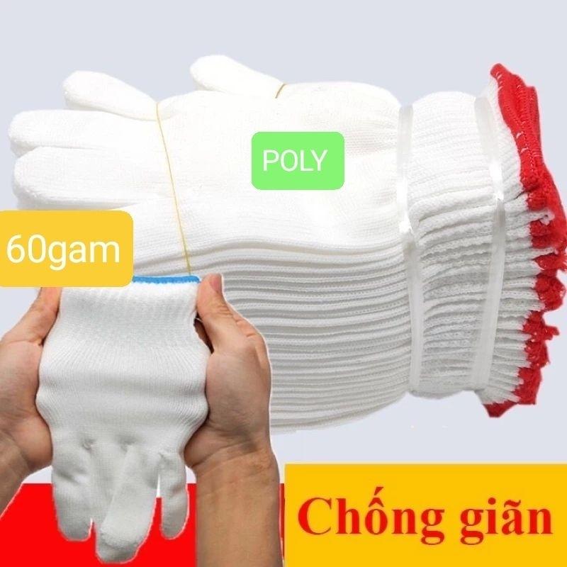 50 Đôi Găng Tay Bảo Hộ Sợi Polyester 60gam Găng tay Lao Động CHẤT LƯỢNG NANO bao tay milwaukee mũ rừng sâu bao tay sửa xe máy
