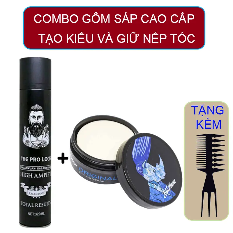 COMBO GÔM THE PRO+SÁP BLUMAN XANH CAO CẤP GIỮ NẾP 24H HƯƠNG THƠM NƯỚC HOA