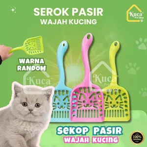 Serok Pasir Kucing Sendok Sekop Kotoran Kucing Cat Litter Scoop Pasir Kucing Sendok Wajah Kucing
