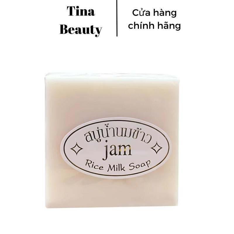Xà Phòng Tắm Cám Gạo Jam Rice Milk Soap Thái Lan (65g x 1 Cục)