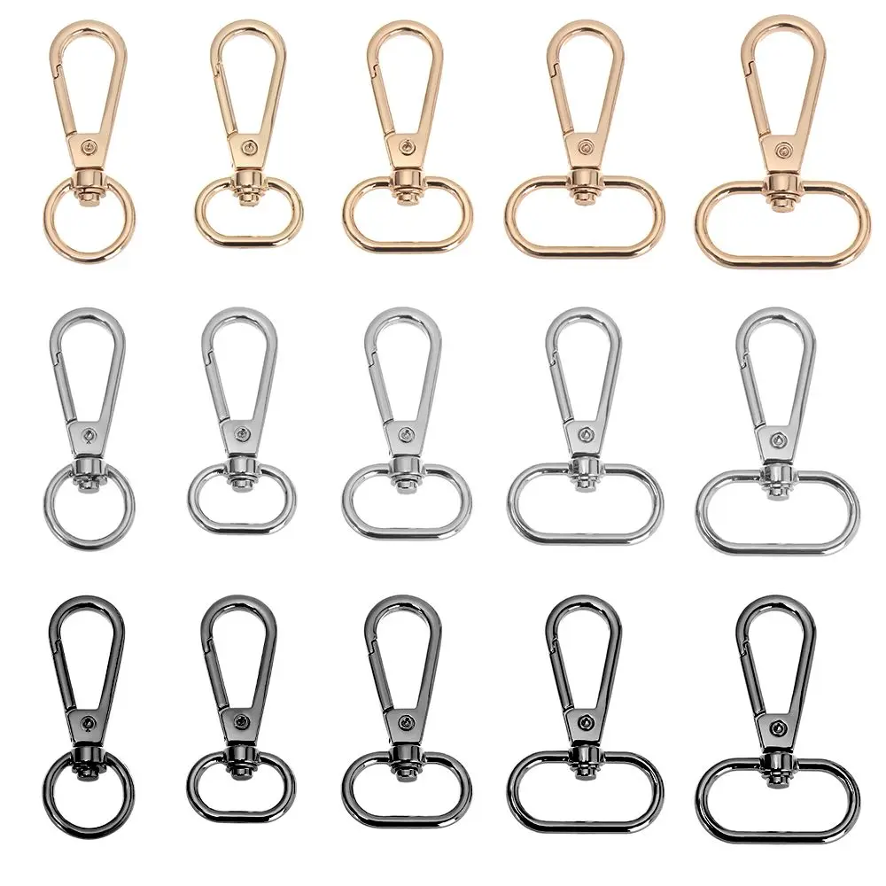 onlyes 1pcs Metal Split Ring Bag Part Accessories Collar Carabiner Snap Bags Strap Buckles Hook Lobster Clasp