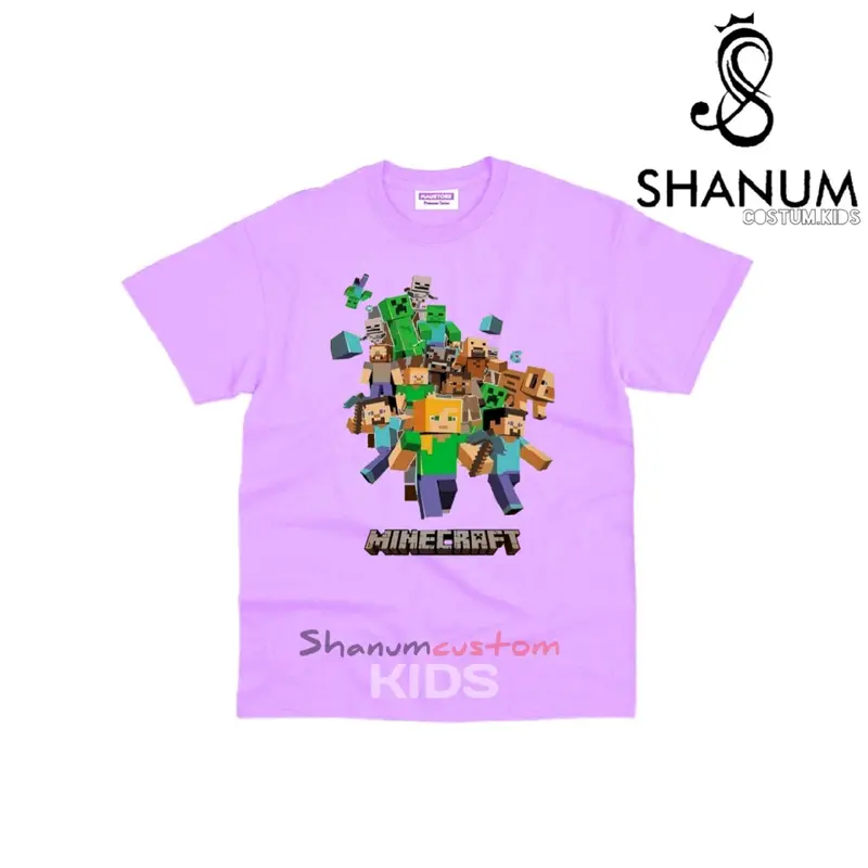 BAJU KAOS ANAK MINECRAFT BAHAN KATUN COMBET 30S PREMIUM/TERMURAH 2
