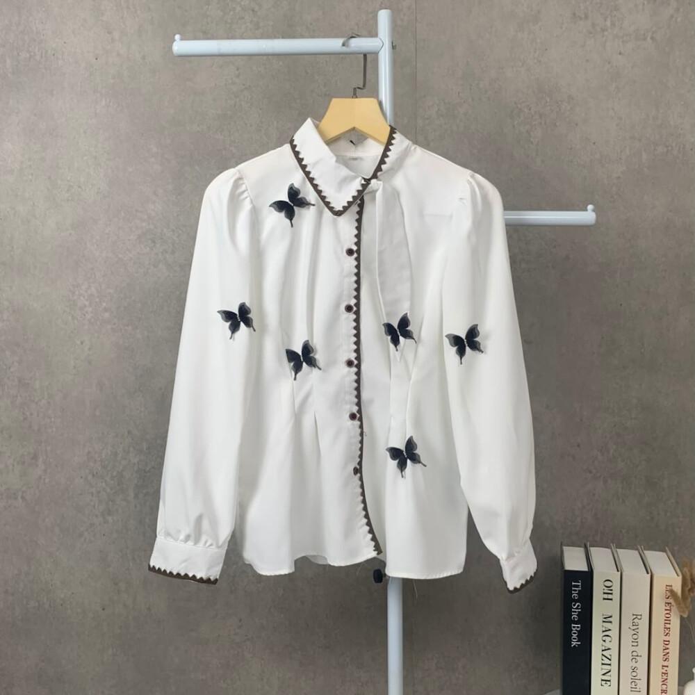 FADFAD Atasan kemeja Bermotif Lengan Panjang Gaya Kasual