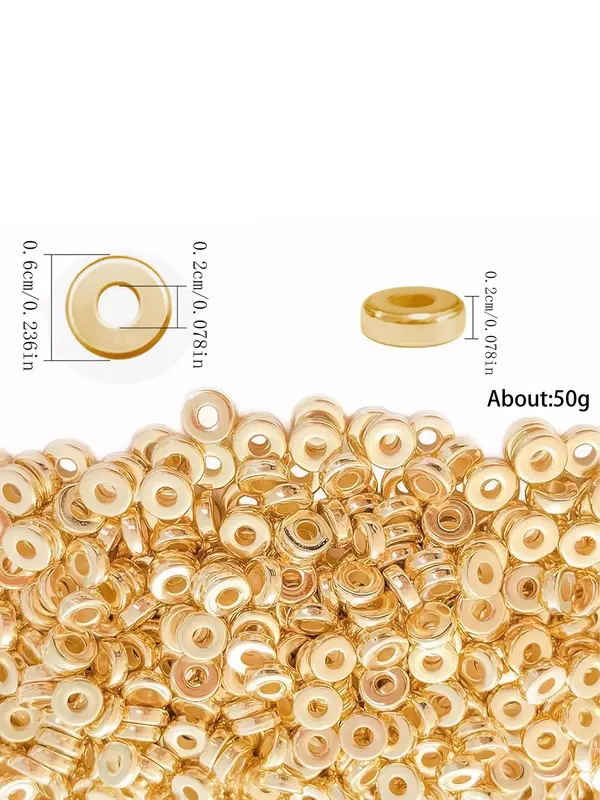 6mm Flat Round Spacer Bead, DIY Jewelry Making Bead, Fashion Accessories for Bracelet & Necklace & Earrings Making 1