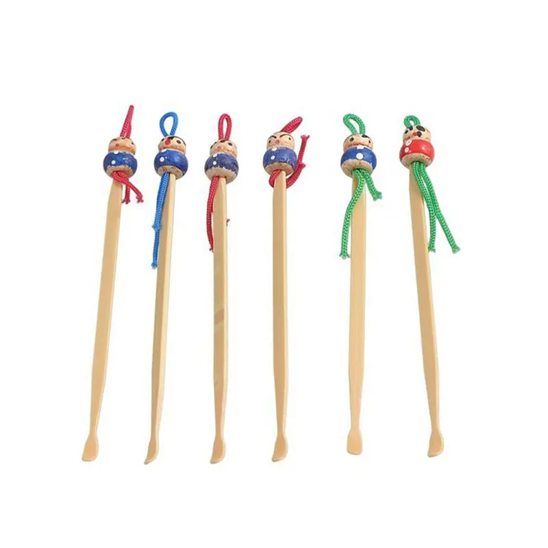 Dụng Cụ Ngoáy Tai Cho Búp Bê, Bộ 12 Chiếc, Có Lưỡi Liềm, Được Làm Bằng Tre 7