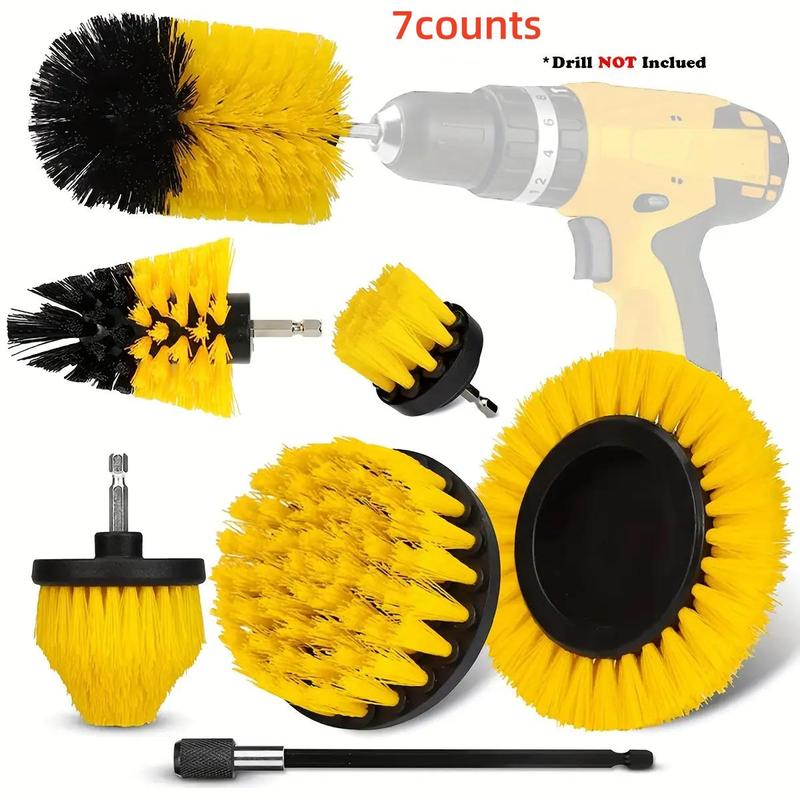 Universal Drill Brush Attachment Set, Electric Scrubber Cleaning Brush Tool Set For Grout Floors, Tub Shower Tile, Bathroom, Kitchen Surfaces and Automotive (Without Drill) 5