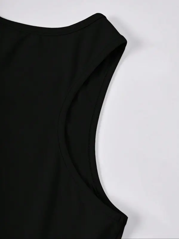 Women's Plain Crop Tank Top & Skirt Two-piece Set, Casual Fashion Cozy Two Piece Outfits for Daily Outdoor Wear, Ladies Clothes for Summer 4