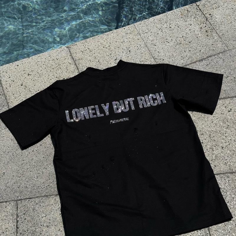  LONELY BUT RICH VER.3 - ÁO THUN ĐÍNH ĐÁ UNISEX PHENOMENAL 