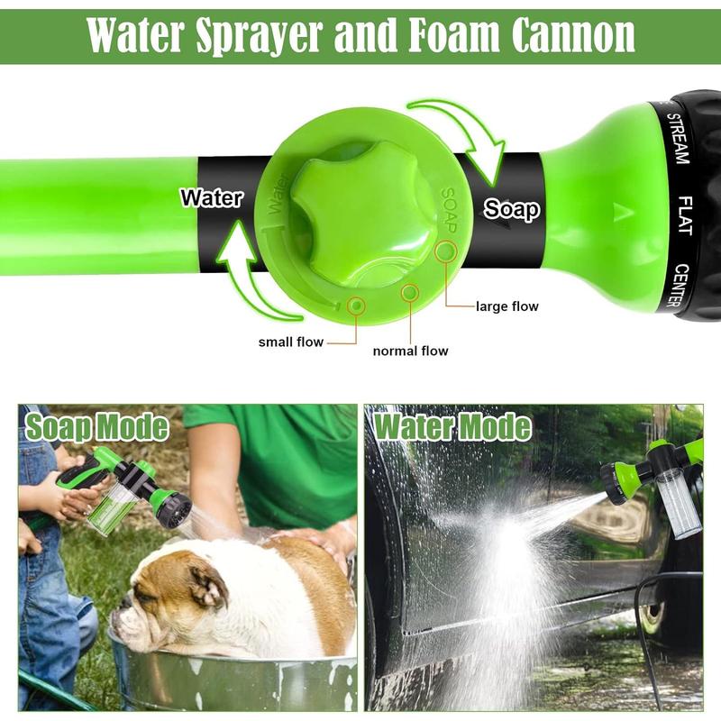 TikTok Shop Pup Jet Dog Wash Outdoor 8 in 1 Dog Sprayer Hose Attachment with Dog Shower Brush and Pet Grooming Comb 3 4 Inch Standard Garden Hose Nozzle for Watering Flowers Car Washing Pet