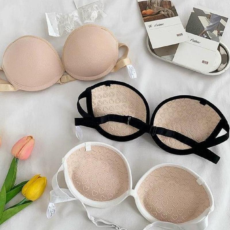 Áo lót, áo ngực Nữ chống tụt Cúp Tim_kèm dây trong  Bra Women