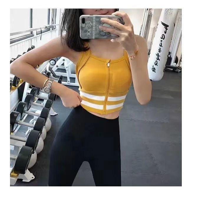 Product Introduction of Áo Ngực Thể Thao, Dành Cho Nữ, Chống Sốc, Thích Hợp Chạy Bộ, Thể Dục Và Yoga, Kiểu Áo Vest, Có Thể Mặc Ngoài Áo Ngực, Khóa Kéo Trước 6