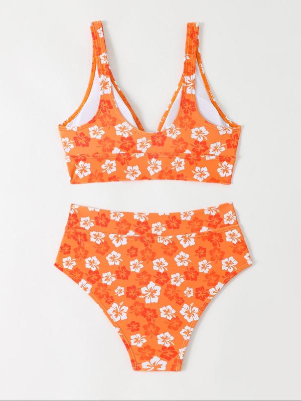 Two-Piece Set Women's All Over Print Bikini Set,  Swim Top &  Swim Bottom, Ladies Swimsuit for Beach Holiday Vacation 5