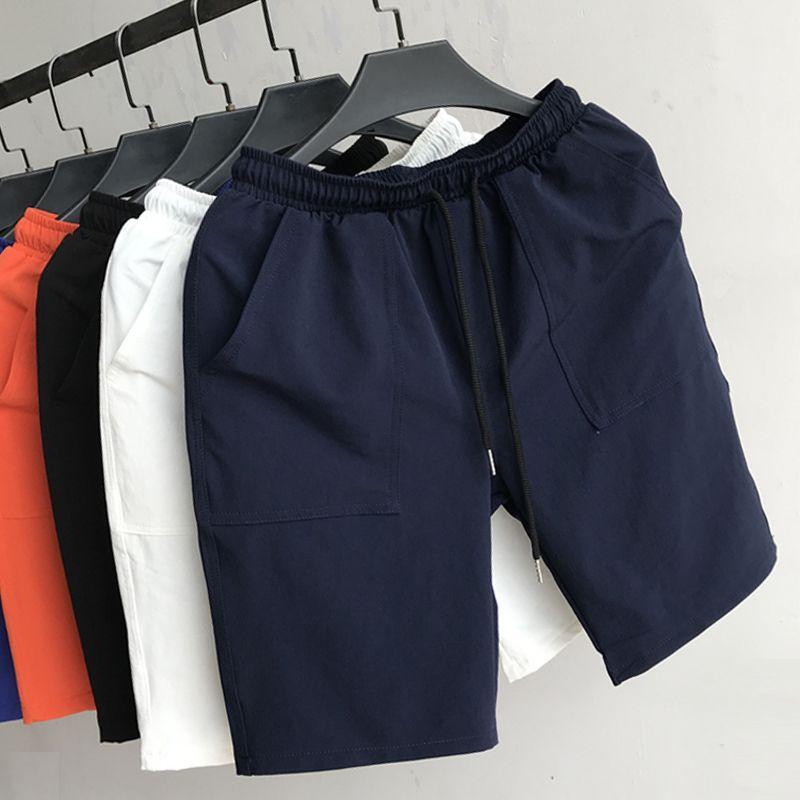 Quần Short Nam Đi Biển Màu Trơn Mùa Hè Quần Short Dáng Thẳng Năm Tấc Phong Cách…