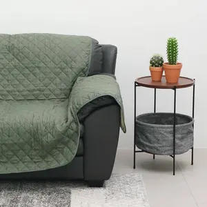 SOFA PROTECTOR REVERSIBLE 3 SEATER SAGE