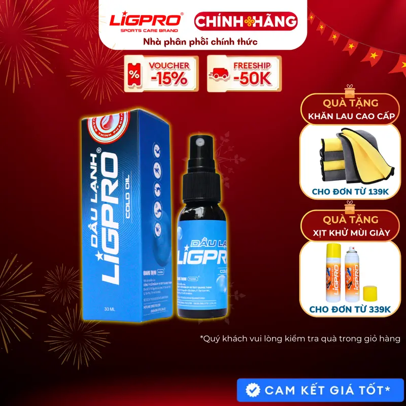 Dầu lạnh LIGPRO giảm đau nhanh 30ml dạng xịt Hiệu quả trong/sau vận động 0
