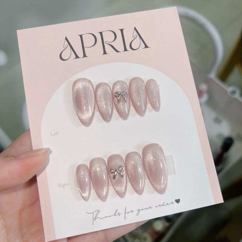 Nail box thiết kế thạch hồng mắt mèo - A73 Nữ