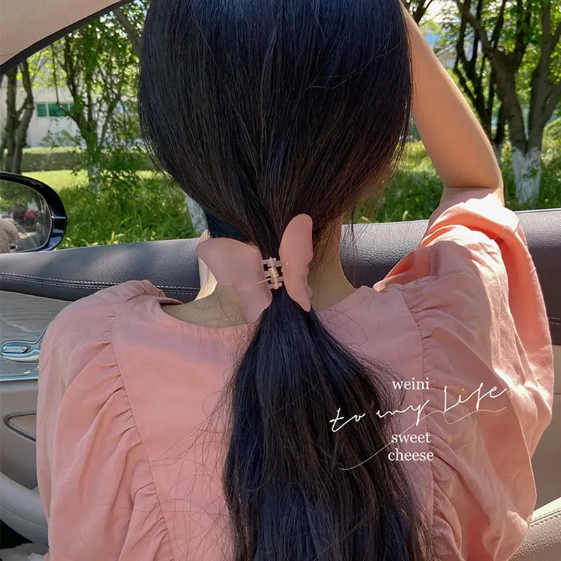 Kẹp Tóc Càng Cua, Thời Trang, Thiết Kế Hình Bướm Răng Chéo Thanh Lịch, Phụ Kiện Tóc 7