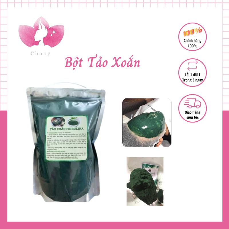 Bột Tảo Xoắn Nhật Bản Đắp Mặt Và Dùng Cấy Nano Dùng Cá Nhân Và Trong Spa Túi 500g - 900g mask sheet