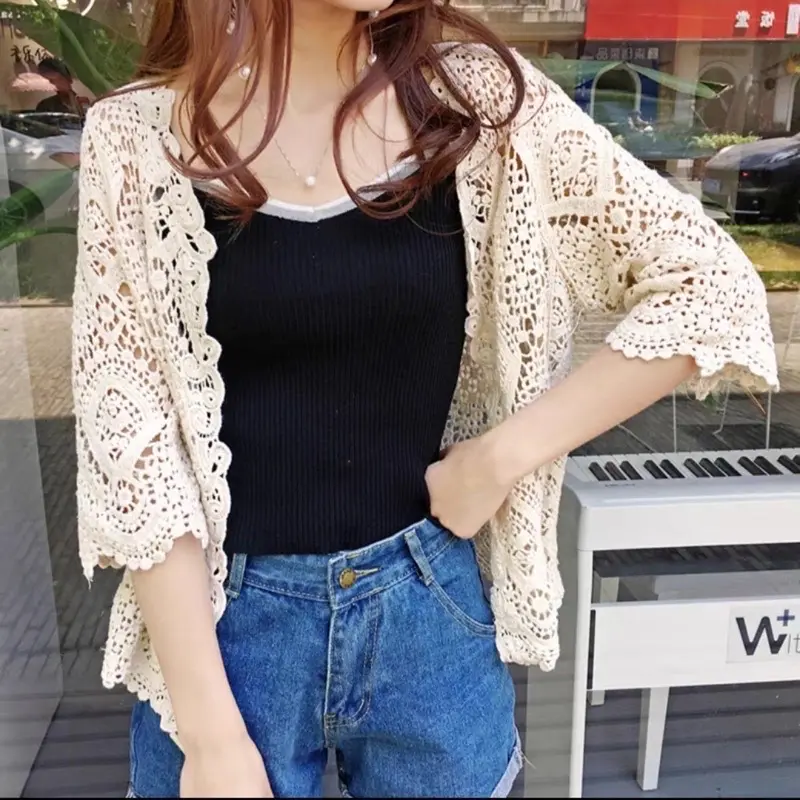 CHOICE - Atasan Rajut Cexilia Crochet Cardigan Import #32110 0