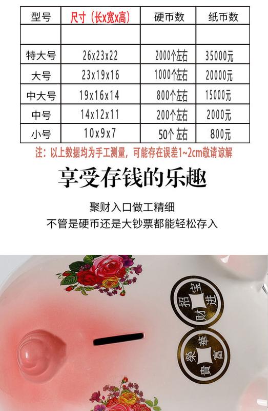 Product Introduction of Ngân Hàng Tiền Xu Hình Heo Đất Gốm, Cùng Phong Cách, Đáng Yêu, Thích Hợp Làm Quà Tặng Ngày Lễ, Cho Bé Gái Và Trẻ Em, Hộp Tiết Kiệm, Có Thể Tiết Kiệm 6