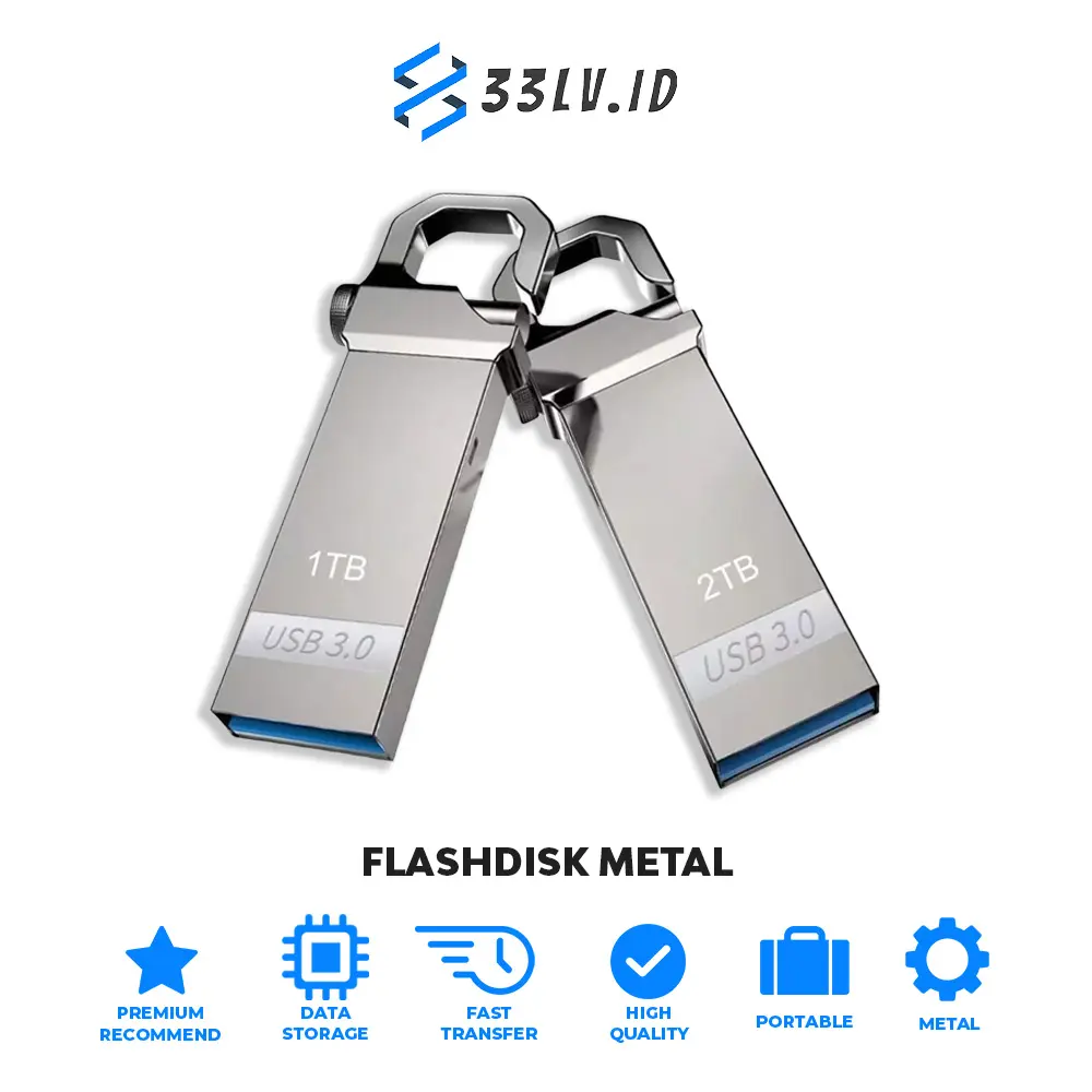 【33.ID】HP Flash Drive 2TB Flassk Metal Waterproof High speed U Disk